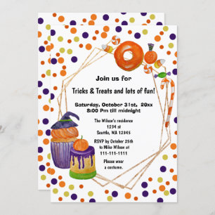 Invitation Les bonbons et les friandises Halloween Halloween