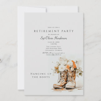 Invitation Les bottes - La retraite militaire
