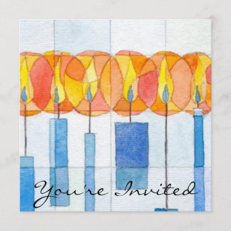 Invitation Les bougies de Hanoukka