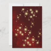 Invitation Les boules de Noël Rouge Lumières Éclairage Sociét (Dos)