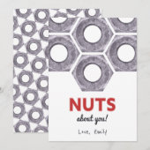 Invitation Les boulons métalliques de la Saint-Valentin (Devant / Derrière)