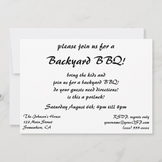 Invitation Les buveurs de Vincent van Gogh (Dos)