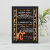 Invitation Les Cadeaux de Maman| Lettre à ma mère Amour du fi (Debout devant)