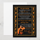 Invitation Les Cadeaux de Maman| Lettre à ma mère Amour du fi (Devant / Derrière)