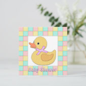 Invitation Les carrés en pastel d'arc de rose de caneton de (Debout devant)