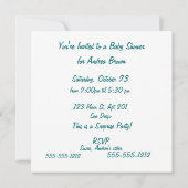 Invitation Les carrés en pastel d'arc de rose de caneton de (Dos)