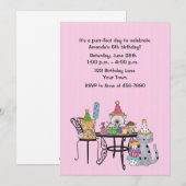 Invitation Les chats d'anniversaire (Devant / Derrière)