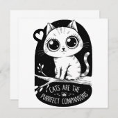 Invitation Les Chats Sont Les Compagnons Appropriés (Devant / Derrière)