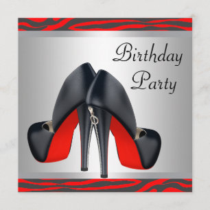 Invitation Les chaussures Red High Heel