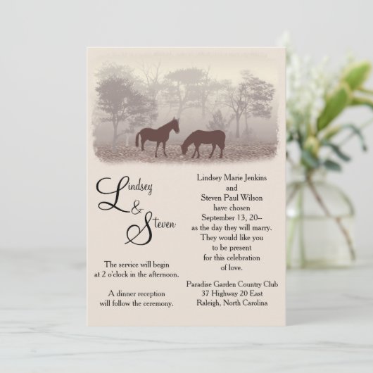 Invitation Les Chevaux Dans La Poitrine (Debout devant)