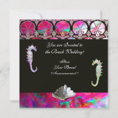 INVITATION LES CHEVAUX DE MER DANS AMOUREUX BEACH MARIAGE MON (Dos)