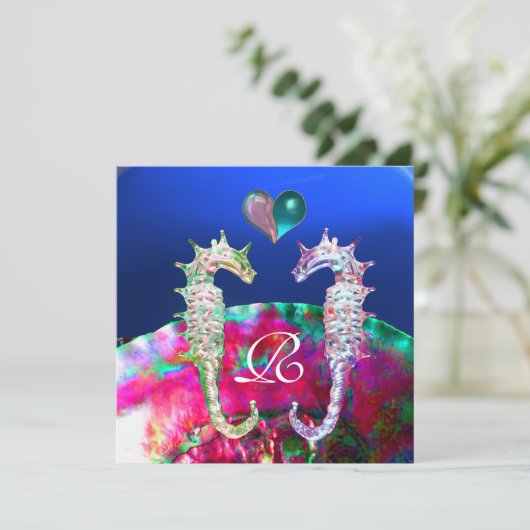 INVITATION LES CHEVAUX DE MER DANS AMOUREUX BEACH MARIAGE MON (Debout devant)