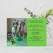 Invitation Les Chiens du parti St. Patrick avec l'invitation  (Debout devant)