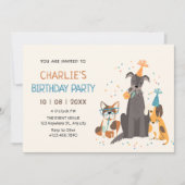 Invitation Les chiens fêtent (Devant)