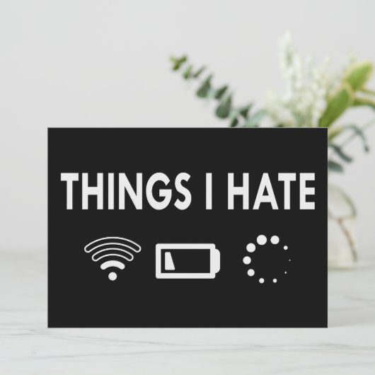 Invitation Les choses que je déteste (Debout devant)