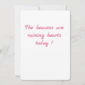 Invitation Les Cieux Pleurent Des Coeurs Aujourd'Hui (Dos)