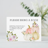 Invitation Les Citrouilles Aquarellés Apportent Un Livre | BA (Debout devant)