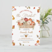 Invitation Les citrouilles tombent frais hors de la Fête des  (Debout devant)