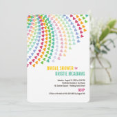 Invitation Les coeurs d'arc-en-ciel amusants saupoudrent le I (Debout devant)