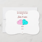 Invitation les coeurs de m. & mrs (Dos)
