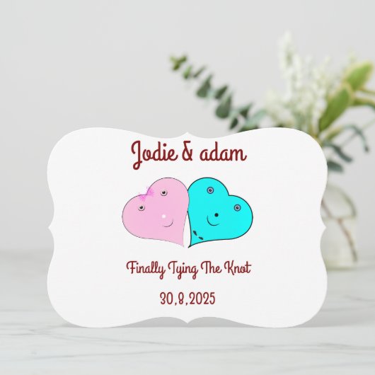 Invitation les coeurs de m. & mrs (Debout devant)