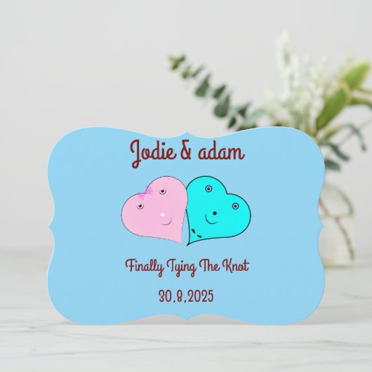 Invitation les coeurs de m. & mrs (Debout devant)