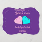 Invitation les coeurs de m. & mrs (Devant / Derrière)