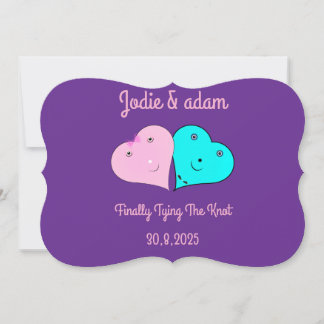 Invitation les coeurs de m. & mrs