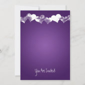Invitation Les Coeurs des Grunges Mariages violets (Dos)