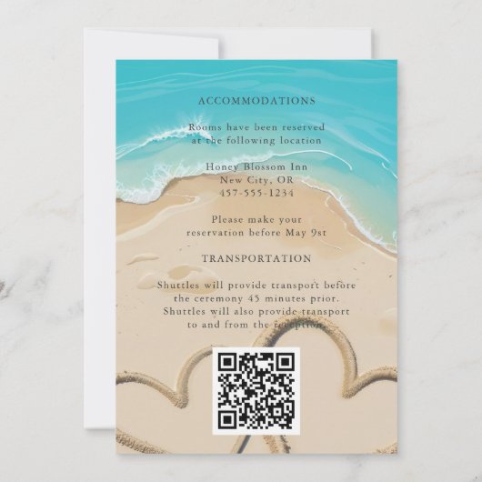 Invitation Les Coeurs Monogrammes modernes dans le Mariage de (Dos)