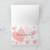 Invitation Les coeurs roses vous veulent soient ma demande de (Intérieur)