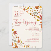 Invitation Les coins Citrouilles de la feuille d'automne de T (Devant)