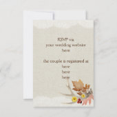 Invitation Les colliers d'automne sur Burlap (Dos)