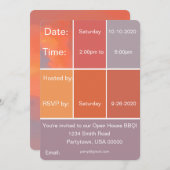 Invitation Les Colors du Mexique (Devant / Derrière)