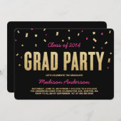 Invitation Les confettis jettent l'invitation en l'air de (Devant / Derrière)