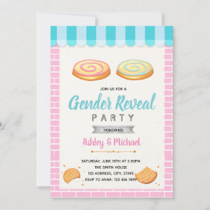 Invitation Les cookies révèlent l'invitation de la fête