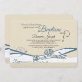 Invitation Les coquillages sur l'invitation du rivage (Devant / Derrière)