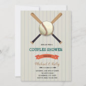 Invitation Les couples de baseball se font inviter (Devant)