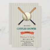 Invitation Les couples de baseball se font inviter (Devant / Derrière)