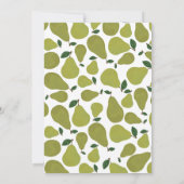 Invitation Les couples de poires chanceux Baby shower Invitat (Dos)