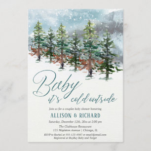 Invitation Les couples d'hiver en plein air ne font pas de di