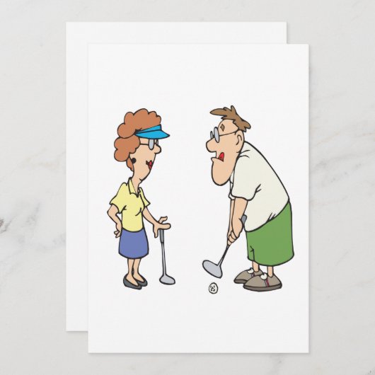 Invitation Les Couples Qui Golf Ensemble Restent Ensemble (Devant / Derrière)