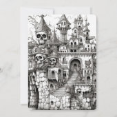 Invitation Les crânes hantés Parti du réchauffement de la mai (Dos)