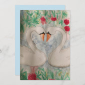 Invitation Les cygnes de l'amour (Devant / Derrière)