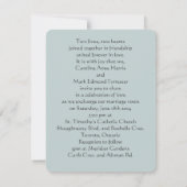 Invitation Les cygnes d'oiseau d'amour dans le coeur regarden (Dos)