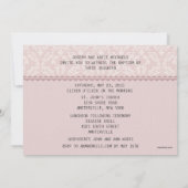 Invitation Les Damas roses superposent l'invitation religieus (Dos)