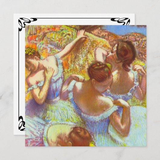 Invitation Les Danseurs Bleus par Edgar Degas (Devant / Derrière)