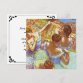 Invitation Les Danseuses bleues d'Edgar Degas (Devant / Derrière)