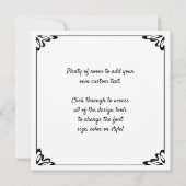 Invitation Les Danseuses bleues d'Edgar Degas (Dos)