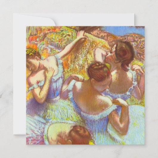 Invitation Les Danseuses bleues d'Edgar Degas (Devant)
